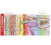 Stabilo swing cool set de mesa de 18 marcadores fluorescentes - cuerpo plano - punta biselada - trazo entre 1 y 4mm - tinta con base de agua - antisecado - colores surtidos