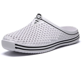 YRZL Mens Sandals Light EVA Summer Casual Shoes Hole Shoes Clogs Lovers Home Garden Outdoor Big Size 45 Male Beach Flat Slippers