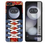 Tumundosmartphone Funda Carcasa Dura para Samsung Galaxy Z Flip 6 5G diseño Zapatillas 10 Dibujos