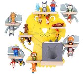 Estantería infantil de madera animal león Toniebox figuras estantería de pared Tonies caja de música Estantería infantil de madera animal león Toniebox figuras estantería de pared Tonies caja de música