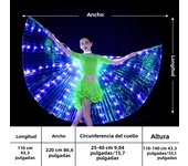 LED Dance Fairy Wings Cloak Children Dancers Colorful Butterfly Wings Stage Performance Belly Dancing Carnival Party Photo Prop