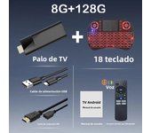 Mini Q12 Smart TV Stick Android 14 Ram 4GB 8GB Rom 64GB 128GB Set Top Box Portable Dual Wifi 5G Google Voice 8K Android TV Box