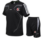 2024 Summer quick drying sports suit breathable men's casual fashion running training suit loose fitting fitness suit