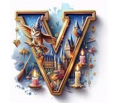 Harry Potter Fantasy Castle And Owl Letters 5D Diamond Painting Art Magical Alphabet Witch House Cross Stitch Mosaic Home Decor