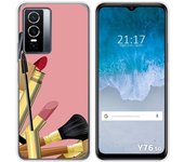 Funda Silicona para Vivo Y76 5G diseño Brochas Dibujos