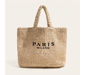 Casual Large Capacity Straw Tote Bag Designer Letters Women Handbags Handmade Woven Summer Beach Bag Big Shopper Purses 2024