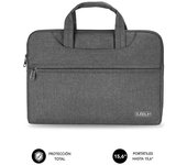 Maletín Subblim Business Laptop Sleeve para Portátiles hasta 15.6'/ Cinta para Trolley/ Gris
