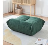 Reposapiés Kodsø tela de microfibra 35x80x65 cm - Verde [en.casa]
