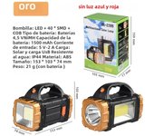 Solar Flashlight Hight Power Rechargeable Searchlight Multifunctional Portable Side Light Waterproof Multiple Lighting Modes