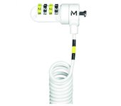 Mobilis 001234 candado de cable Blanco 1,8 m