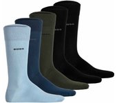 BOSS Calcetines Hombre, Lote de 5 - 5P RS Uni Colors CC, Mezcla de algodón, Logotipo, Color sólido 5P RS Uni Colors CC