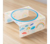 Cartoon Pet Bowl Cat Bowl Acrylic Stand Floral Ceramic Cat Bowl Neck Protection Cat Bowl Dog Food Bowl Cat Feeder  Pet Supplies