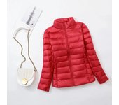 Plus Size Light Down Jacket Women Inner Cloth Autumn Winter Slim Short Stand Collar Warm White Duck Down Coat Women Outerwear