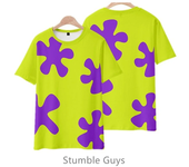 Summer Cartoon Anime SpongeBobs SquarePants Kids Tops Tshirt Short Sleeved Boys Clothes Girls One Piece Sonic Marios T-shirt