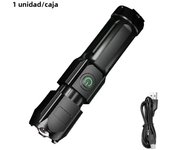 Powerful LED Flashlight Rechargeable USB 18650 Waterproof Zoom Fishing Hunting Camping 100,000 Lumens Tactical Flashlight LED FL