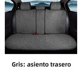 SEAMETAL Flax Car Seat Cover Breathable Sweatproof Linen Car Seat Cushion with Backrest Pad 4-Season Universal for 98% Vehicles