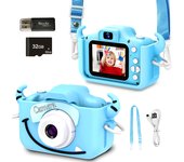 Cámara Digital para Niños con Tarjeta SD de 32GB Regalo para Niñas y Niños de 3-12 Años Juguete con Función de Fotografía y Video