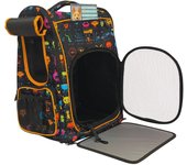 nestQ Mochila Transportin Mascotas para Perros Y Gatos Pequeños y Medianos, Maximo 5kg, Gatos Grandes, Plegable Y Resistente, Ideal para Viajes, Paseos Y Aventuras