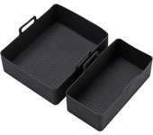 2 Pcs Air Fryer Silicone Pot Food Air Fryer Liners HandlesReusable  Air Fryer Basket Non Stick Heat Resistant Air Fryer Pan