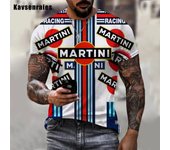 Hot Sale Martini Racing 3d Printed T Shirts Men Women Short Sleeve Around Neck Soft Breathable T Shirts