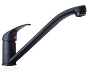 Grifo Negro mate para fregadero de Cocina, giratorio 360 °, Grifo de látex para fregadero de Cocina, Con conexiones de Manguera G3/8''