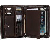 Cartera de cuero para Ipad Pro 11 2021 3ra/2da/1ra generación con el tenedor del lápiz, cartera legal del cuaderno del cojín de la libreta del negocio del cuero auténtico con Z