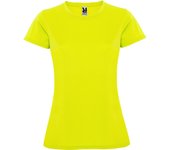Camiseta Deporte Entallada Manga Corta para Mujer Roly Montecarlo , Poliéster Piqué, 150g/m²