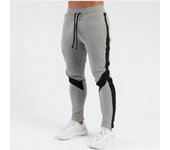Cross border Spring and Autumn Men's Fashion Trend Sports Casual Pants Knee Stripe Micro Elastic Pants Long Protective Pants