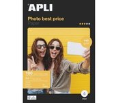 Papel Fotográfico Apli Bestprice 11804/ DIN A4/ 140g/ 100 Hojas/ Brillante