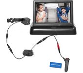 Babi 4.3 Inch HD Foldable Car Rear View Monitor Reversing LCD TFT Display with Night Vision Backup Rearview Camera for Vehicle