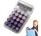 Calculadora Teclado mecánico, Calculadora Colorida,Calculadora de Escritorio Antideslizante con Botones mecánicos | Linda calculadora estética portátil Transparente para Ofic, hogar,