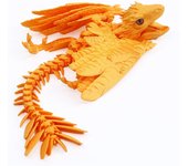 Dragón impreso en 3D, dragón Wyvern emplumado, juguetes de impresión 3D, dragón articulado, dragón inquieto, decoración de oficina en casa, juguetes de escritorio ejecutivos para mascotas (azul y verde)
