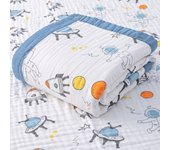 Kangobaby #My Soft Life# Autumn Winter Thicken Cotton Baby Muslin Swaddle Blanket Breathable Newborn Wrap Infant Quilt 110x110cm