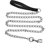 Cadena de correa de perro resistente, correa de cadena de perro para perros grandes, perros medianos, 1,8 m, 4 mm de grosor