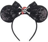 Newest Disney Mickey Mouse Ears Headband Kid Adult Festival Party Sequins 5" Bow Headband Women Baby Girl Party Hair Accessories