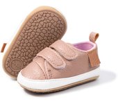KIDSUN Baby Casual Shoes PU Leather Outdoor Walking Sneakers Soft Rubber Sole Non-Slip Infant Fairst Walkers Baby Crib Shoes