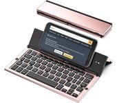 Folding Bluetooth Keyboard Portable Travel Foldable Keyboard for iPhone Xs max/iPad/iPad Mini 4, Samsung Android Tablet