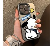 Miniso Sanrio Lovely Butt Pochacco Phone Case For iphone16 15 14 13 PRO MAX 11 12 PRO 8 PLUS Anti Drop Silica Gel Y2k Phone Case