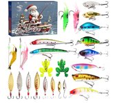 2024 Christmas Advent Calendar Fishing Lures Set 24 Days Fishing Tackle Countdown Calendar Christmas Gifts for Fishing Lovers
