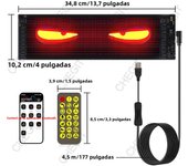 Demon Eyes Car LED APP LED Matrix Pixel Panel 1/2pcs Night Light DIY Programmable Flexible LED Display for Car Truck Accessorie
