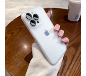 Translucent Ultra Thin Matte Case For iPhone 15 14 13 12 11 Pro Max Metal Glass Camera Protector Ring Hard Cover