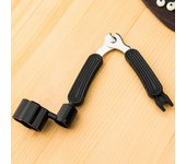 Piezas Herramienta multifuncional para reparación de guitarra Cortador de cuerdas y enrollador de cuerdas y extractor de pernos para guitarra con-