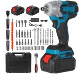 Llave de impacto eléctrica 380N.m, destornillador sin escobillas, 1/2 pulgadas, Compatible con batería Makita de 18V, herramientas eléctricas