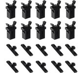10 Pares de tapa superior tactil Bin Latch plástico reemplazo de reparación de repuesto Negro compatible con Brabantia 3 to 50 litros