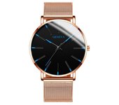 Reloj digital Ginebra de Tres esferas con diamantes y Correa de Maple para Mujer, Reloj de cuarzo para Mujer.