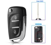 KEYYOU Modified Filp Folding Remote Car Key Shell Case For Peugeot 207 307 407 408 308 For Citroen C4 C2 HU83/VA2 Blade CE0536