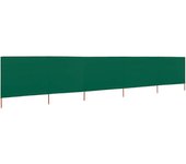 vidaXL Paravientos de playa de 5 paneles tela 600x160cm Color Blanco arena, Verde, Antracita