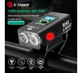 X-TIGER Cycling Headlight Waterproof Bike Light 1200 mAh USB Rechargeable LED Bicycle Lamp MTB Road Bike Front Flashlight