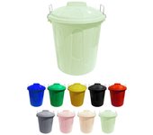 JARDIN202 - Cubo Basura de plástico con Tapadera | Cubo almacenaje y reciclar