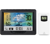 Multifuncional Estación Meteorológica Inalámbrica Forecaster Interior Al Aire Libre Termómetro Higrómetro con Sensor de Pantalla a Color Reloj Despertador